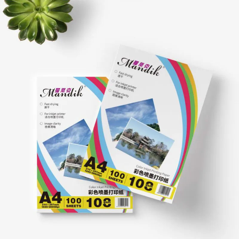 

Односторонняя матовая фотобумага А4 для цветного струйного принтера, 100 листов/посылка, 108 г