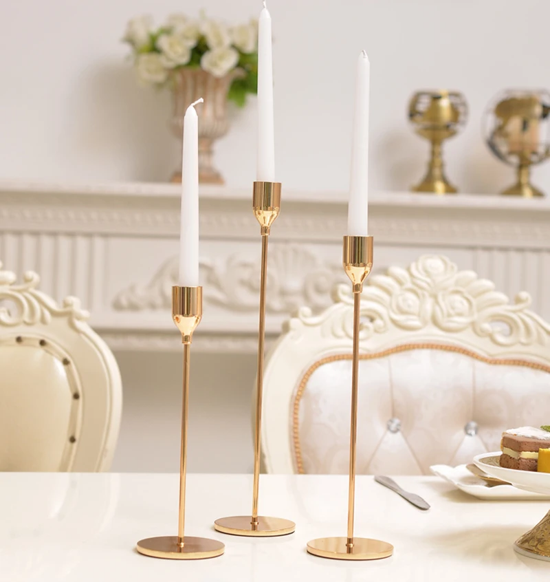 European candle holder single head tieyi candlestick romantic table setting creative home decoration wedding set | Дом и сад
