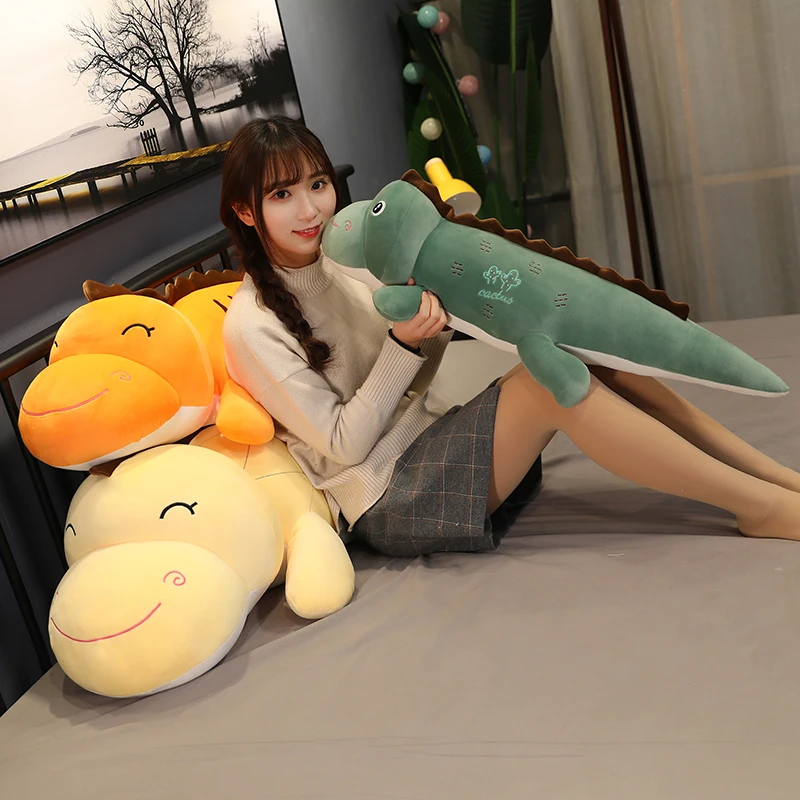 

Stuffed Animal Alligator Plush Toy Simulation Crocodile Dolls Ceative Pillow For Children Brinquedos Big Stuffed Toys BK50MR
