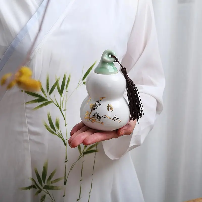 Миниатюрная чайная коробка в форме тыквы контейнер для пищевых продуктов сухая