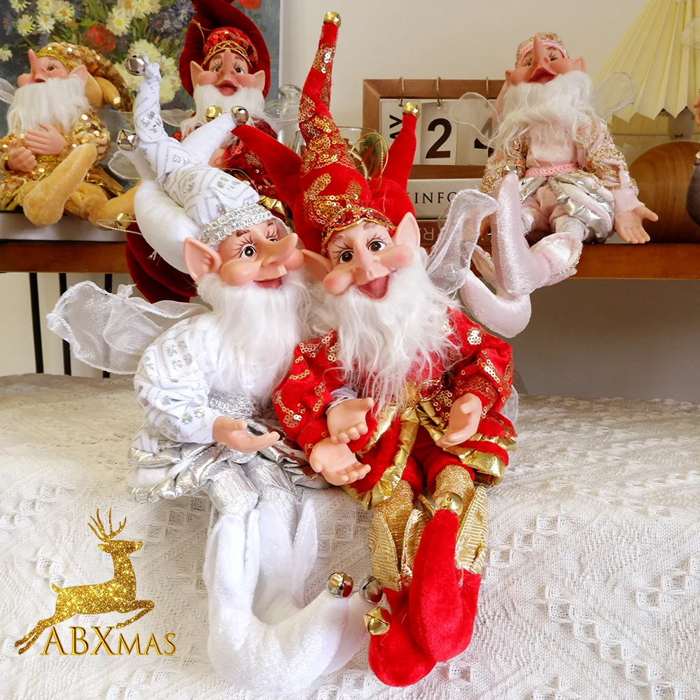 

Рождественский домашний декор Новогодние товары 2021 Рождественская елка стол дверь окно украшения Декор Эльф на полке Рождественский подар...