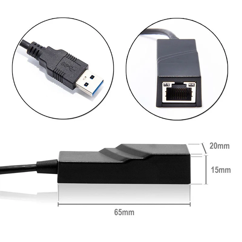 Проводной сетевой адаптер USB 3 0 к Gigabit Ethernet RJ45 LAN (10/100/1000) Мбит/с Сетевая карта для ПК