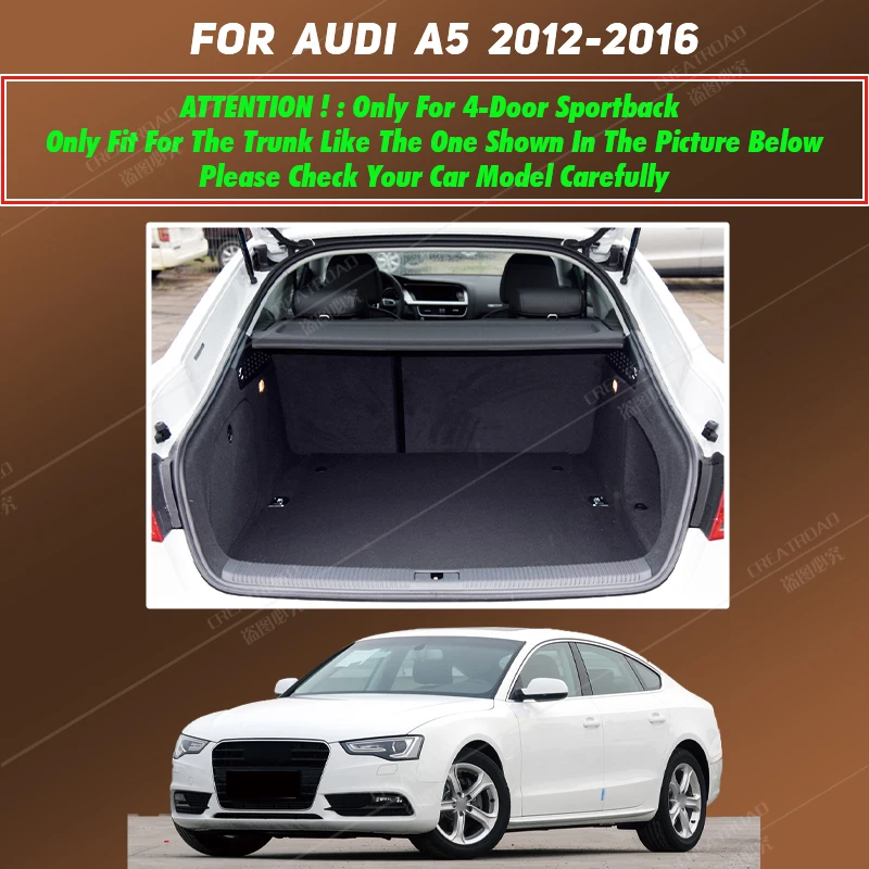 Коврик для багажника автомобиля Audi A5 Sedan/Sportback four Door 2012 2013 2014 2015 2016 |
