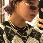 Ожерелье-чокер многослойное из толстой металлической цепи в готическом стиле