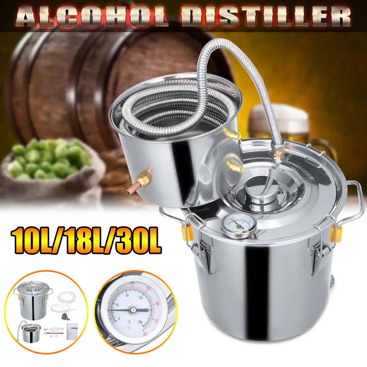 Дистиллятор для вина пива алкоголя объемом 10 л/18 л/30 л самодельный набор