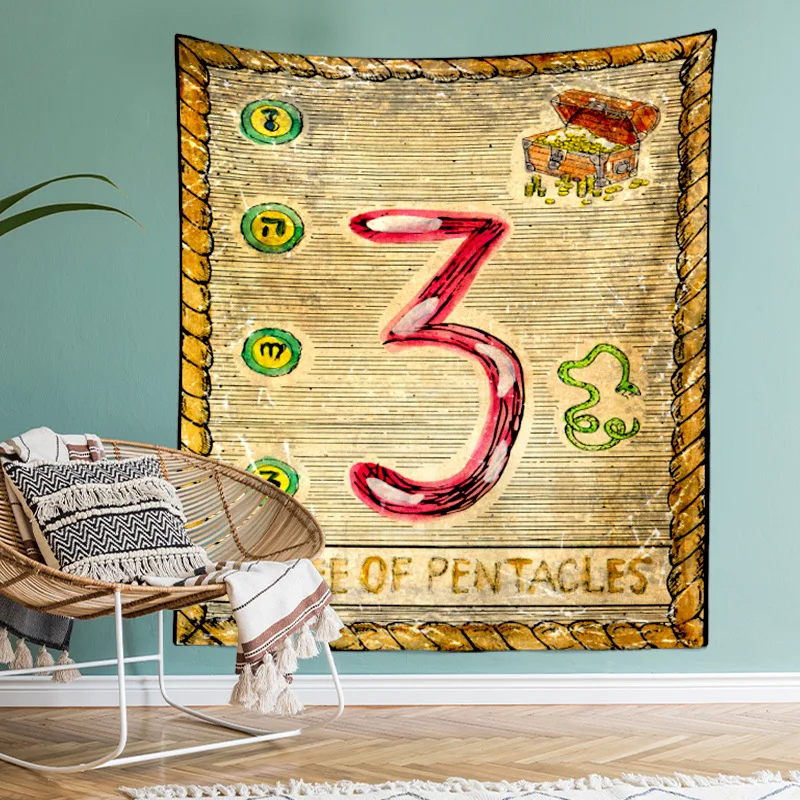 

Tarot Card Tapestry for Art Home Decoration Accessories Witchcraft Hippie Beach Throw Rug Carpet Mandala Tapestry