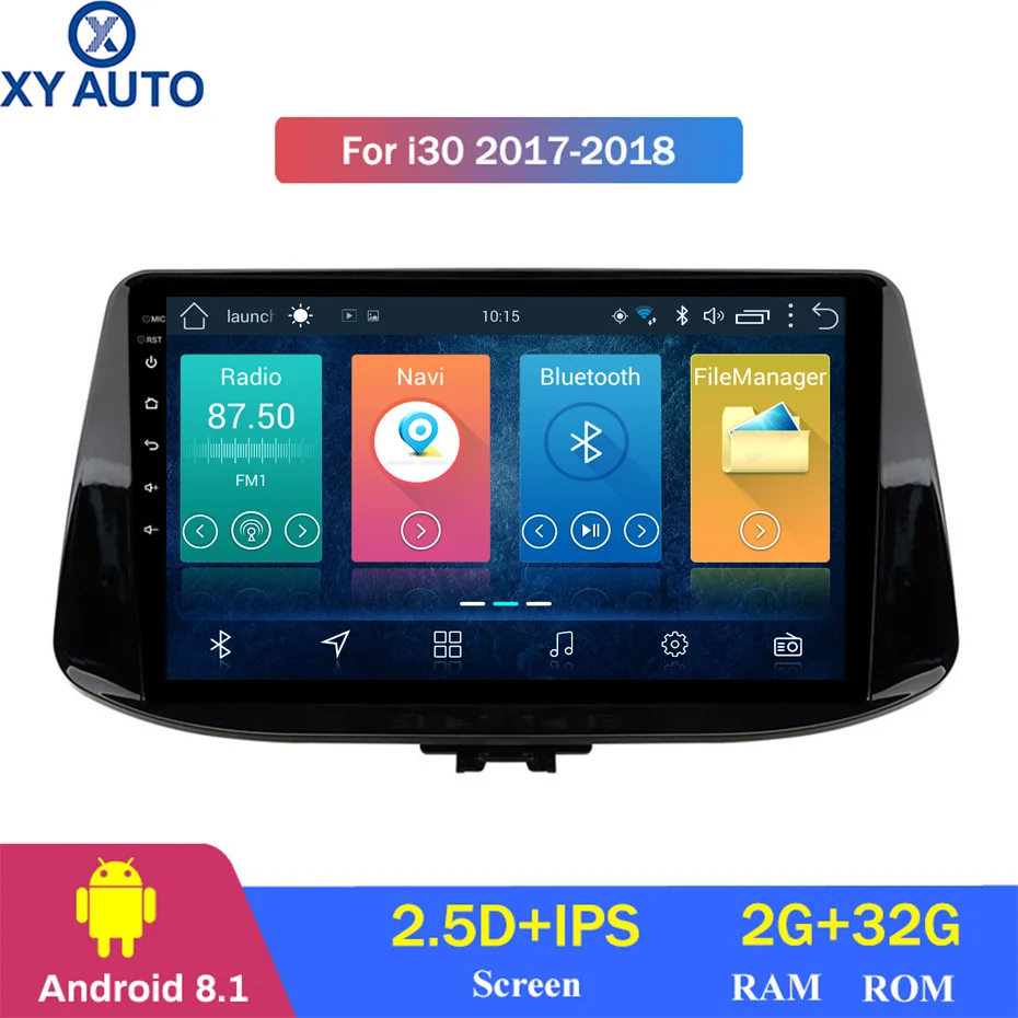 9 дюймовый 2.5D IPS HD мультисенсорный экран Android 8 1 2 Гб ОЗУ 32 ПЗУ NAVI для Hyundai i30 2017 2018 с Bluetooth USB WIFI SWC|Автомагнитолы| |