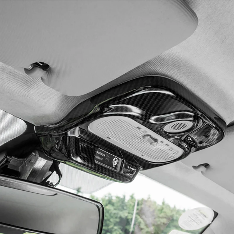 

Car Roof Console Box Decorative Cover Carbon Fiber Modification Sticker Car Styling Accessories for New Smart 453 Fortwo Forfour