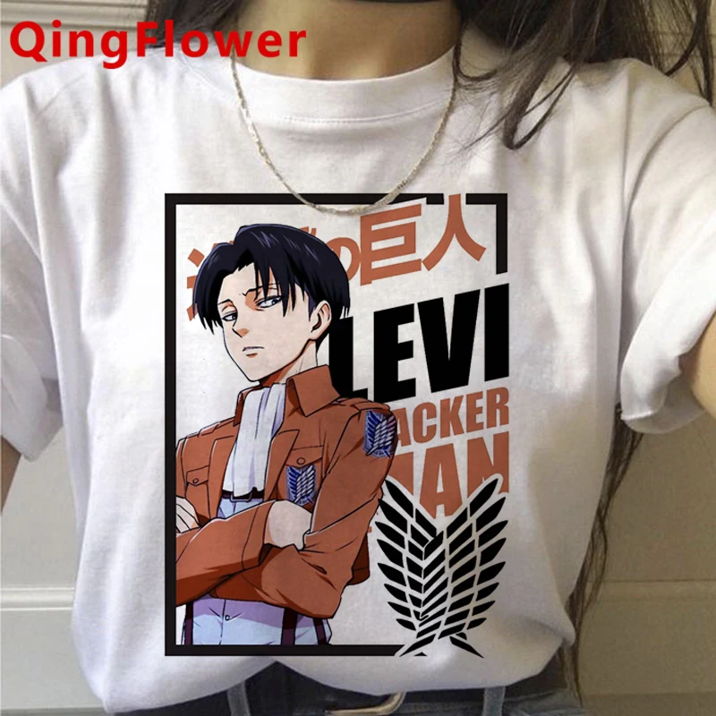 Футболка женская с забавным рисунком атака на Титанов повседневный модный топ в