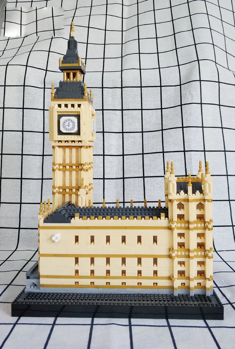 Британия всемирно известная архитектура Биг Бен nanobrick Elizabeth Tower Лондон Англия микро алмаз строительный блок модель игрушки