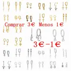 Женские серьги-капельки с крестом BOAKO, маленькие серьги-кулоны на обруче, серьги-капельки для пирсинга, Изящные Ювелирные украшения, 925