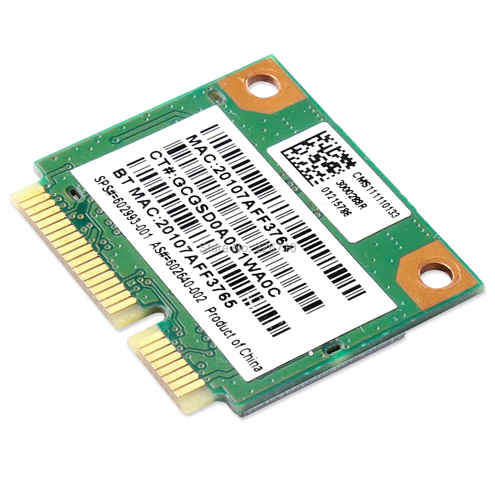 Беспроводная Wi-Fi WLAN-карта Realtek RTL8188CEB8 602640-001/ 602993-001 BlueTooth BT 2 4G Mini PCI E 802.11n для HP 4530S CQ57 |