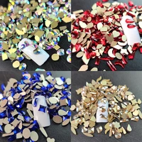 20pcs mix shape different color crystal nail diamond strass glass rhinestones for 3d nails art decorations supplies rhinestone