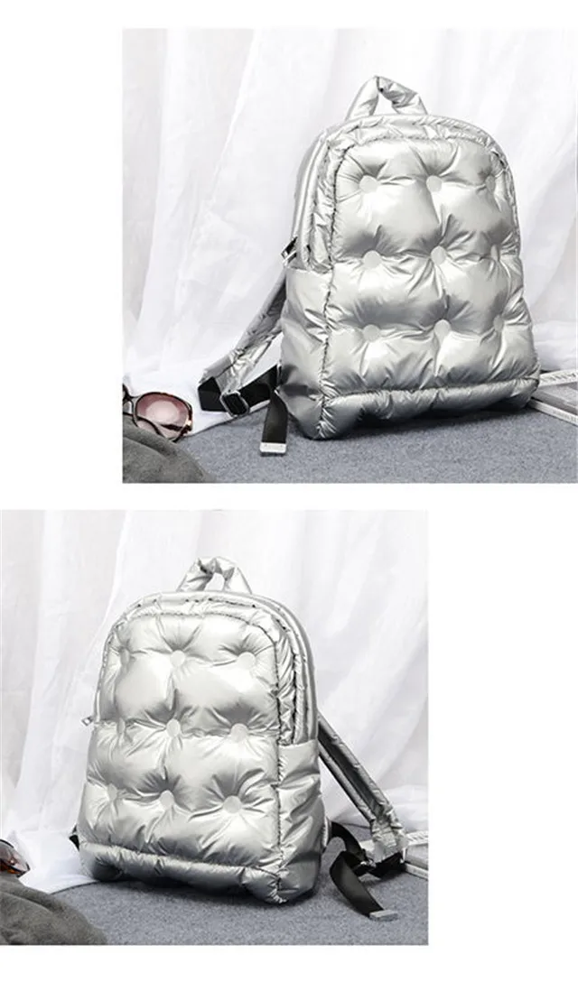 New Women Winter Space Cotton Computer Backpack Notebook Unisex Large Capacity School Bag Waterproof Business Bagpack