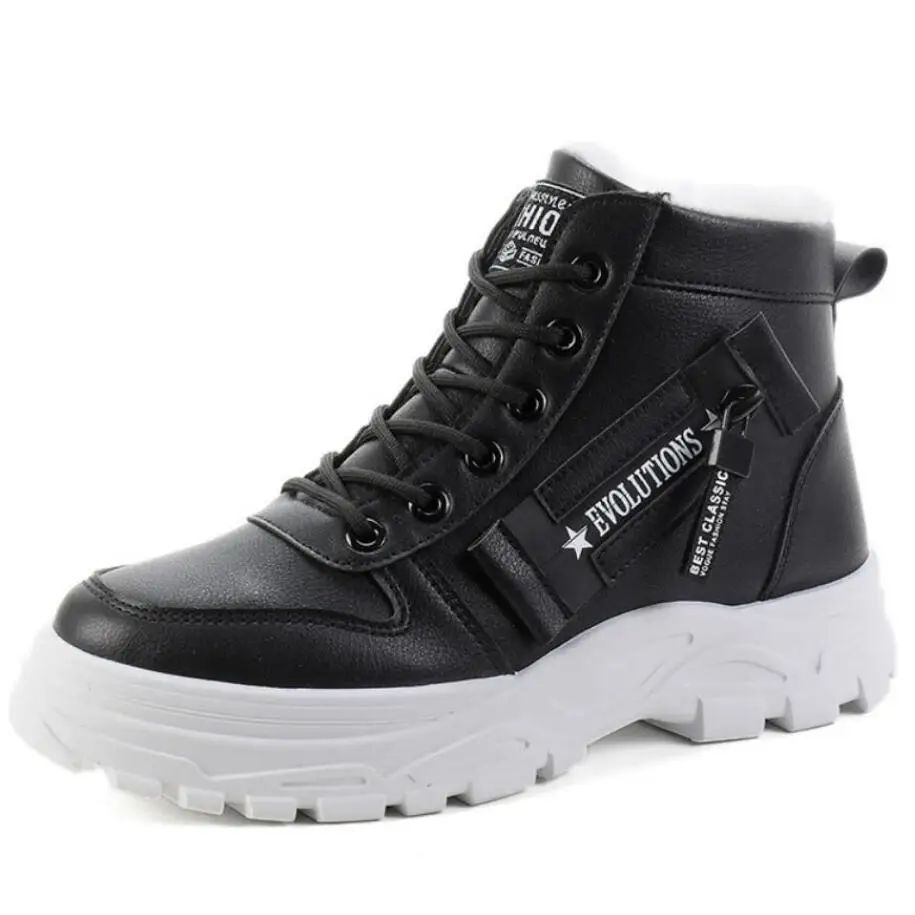 Женские зимние сапоги 2020 женские короткие для девочек кожаные с бархатной