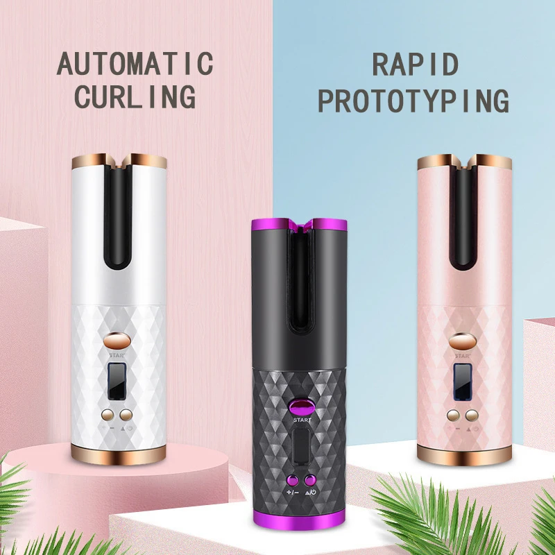 

Wireless automatic curler, USB rechargeable curler, LCD ceramic curler.