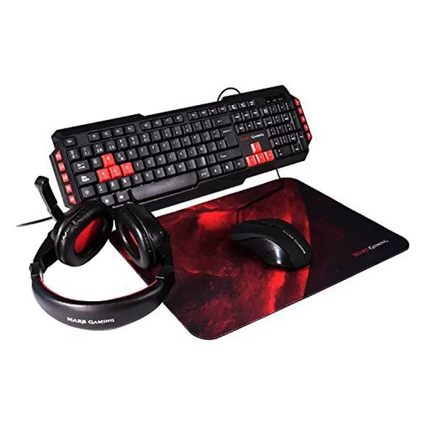 Игровой набор Mars Gaming MRCP1 (4 шт.) черный красный | Электроника
