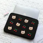 Чехол для планшета, с вышивкой в виде милого медведя из мультфильма, для ipad, ноутбука 111315 дюймов, с внутренней сумкой для Galaxy Tab S7