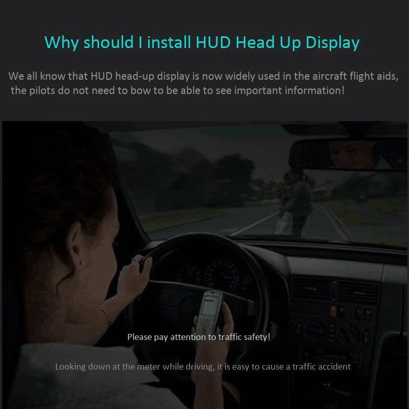 HUD Автомобильный дисплей для Toyota Camry 2018 2019 экран вождения OBD проектор данных