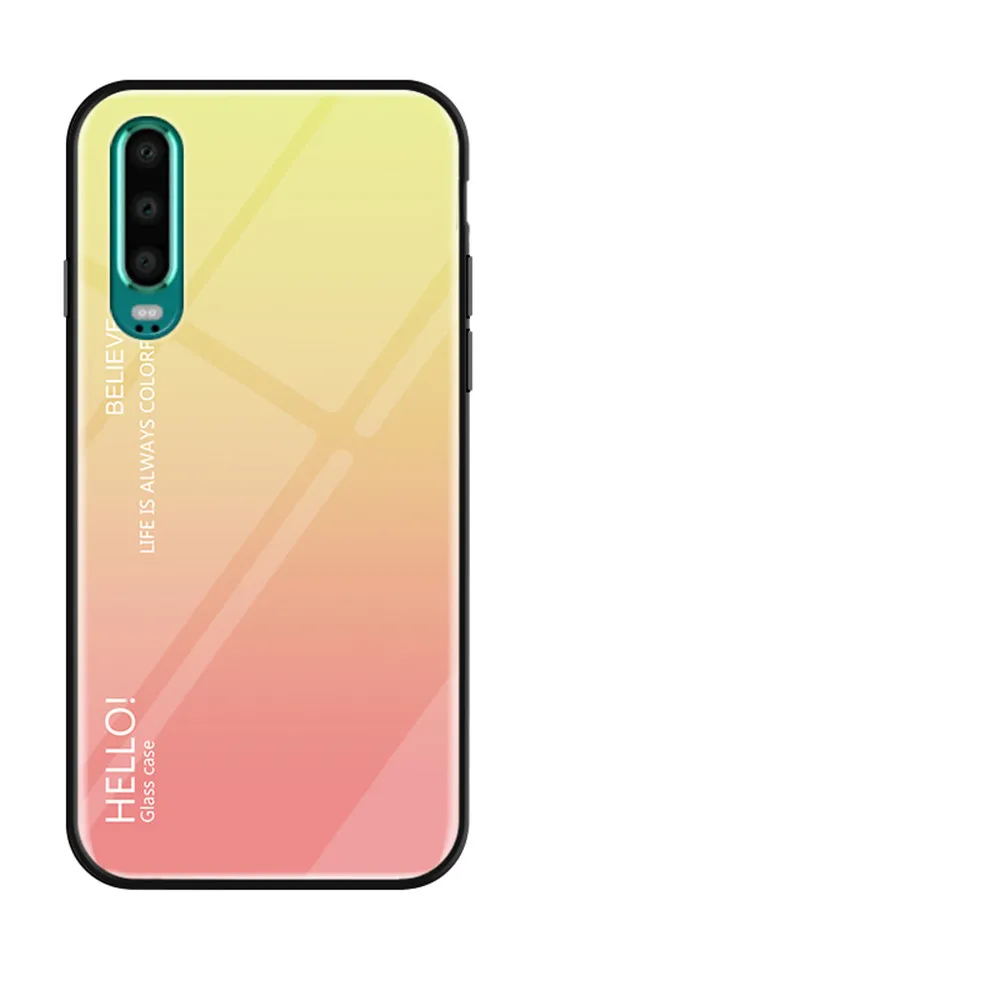 Чехол для телефона huawei P20 P30 Lite Pro Чехол из мраморного закаленного стекла Мягкий силиконовый чехол для huawei Y9 Y7 Y6 Honor 8A 9X чехол - Цвет: Pattern 10