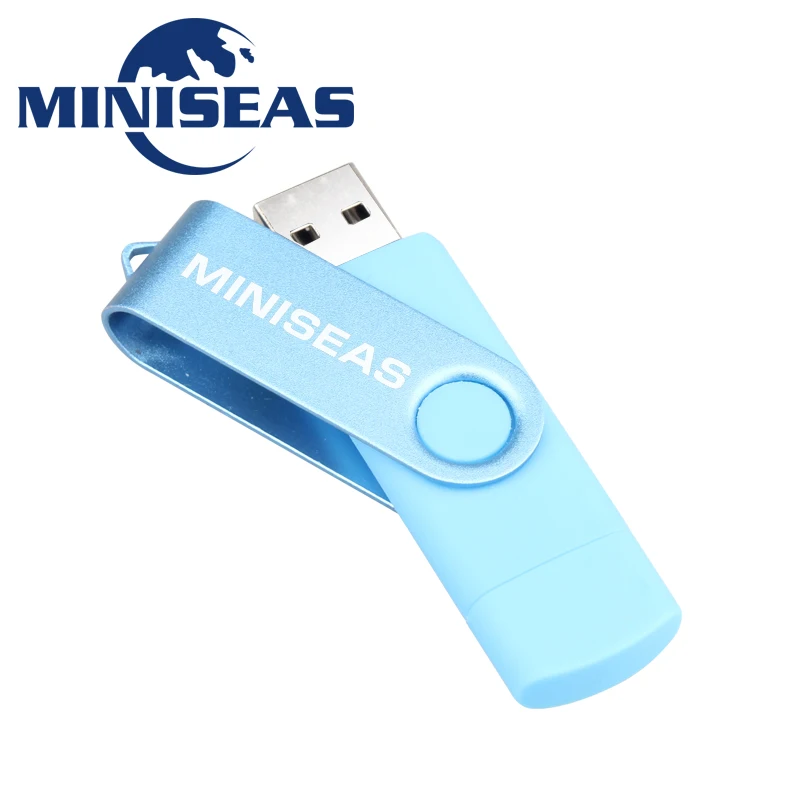 Miniseas Usb флеш накопитель 8 цветов вращение OTG для телефона 4 Гб 32 ГБ карта памяти