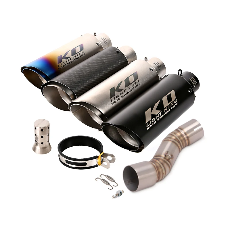 

Выхлопная труба для мотоцикла, выхлопная труба средней длины и глушитель 51 мм, выхлопная система из нержавеющей стали для CFMOTO CLX-700 2020-2022