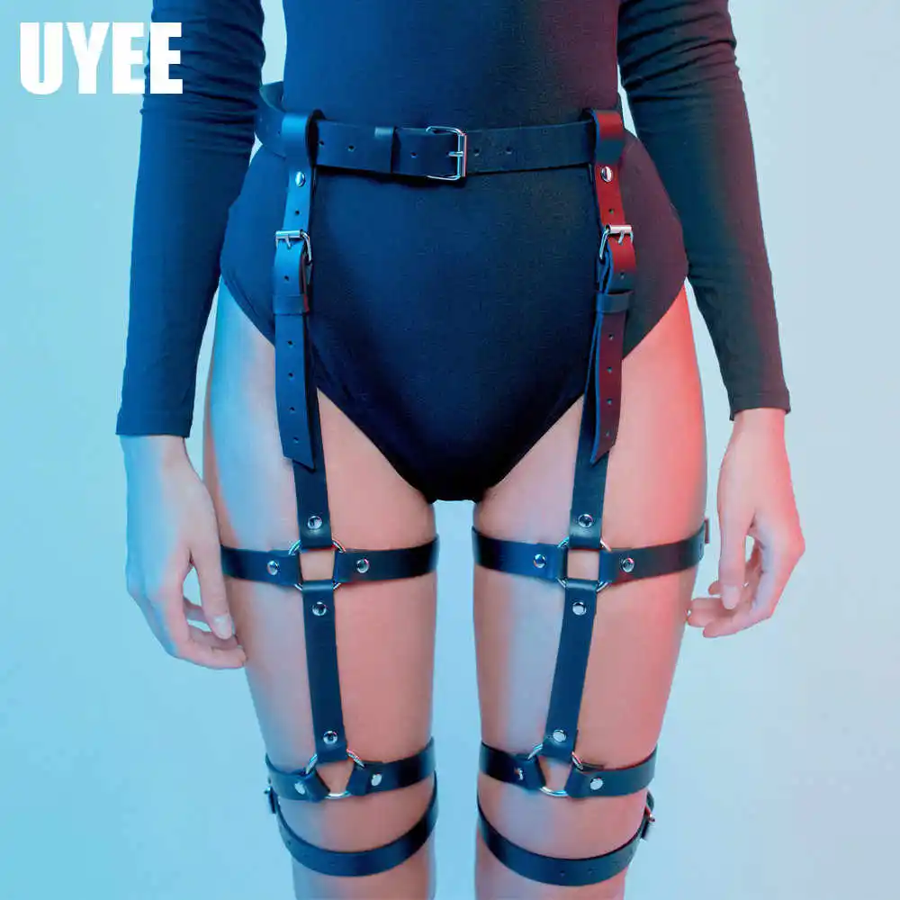 LP-003 UYEE женские ремни подтяжки сексуальные Jartiyer пояса с резинками женские кожаные ремни на подтяжках женский кожаный ремень женский топ - Цвет: LP-003
