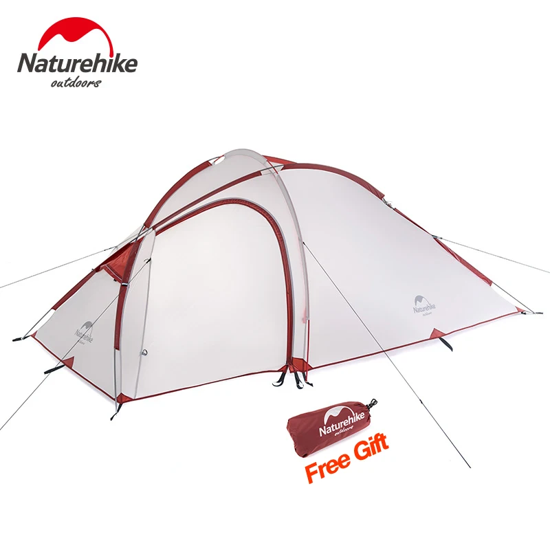 구매 NatureHike-무료 그라운드 매트 2-3 인용 가족 텐트, 하이킹 여행 겨울 낚시 방수 캠핑 텐트