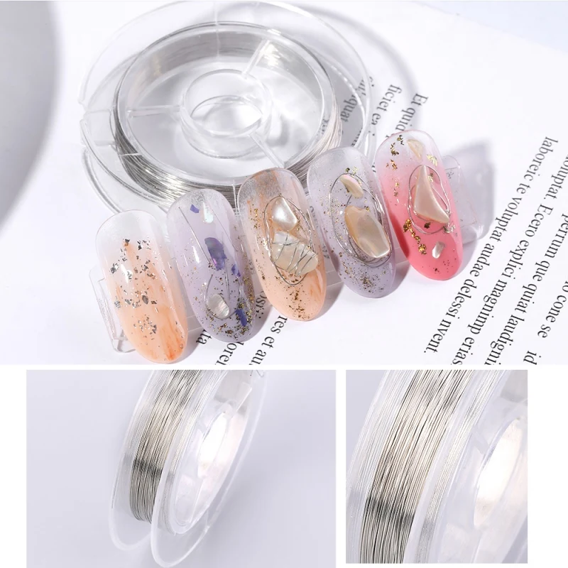

Nail Art Copper Wire Nail Art Line Metal Wire Stripes Lines Manicure 3D Decoration