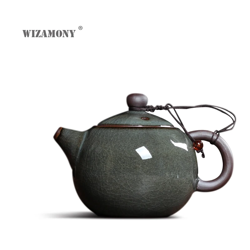 

New tea set Crackle Glaze GeKiln Longquan Celadon Zisha Ceramics Arts Tay Thi China Teapot Porcelain yixing Clay Antique Teapot