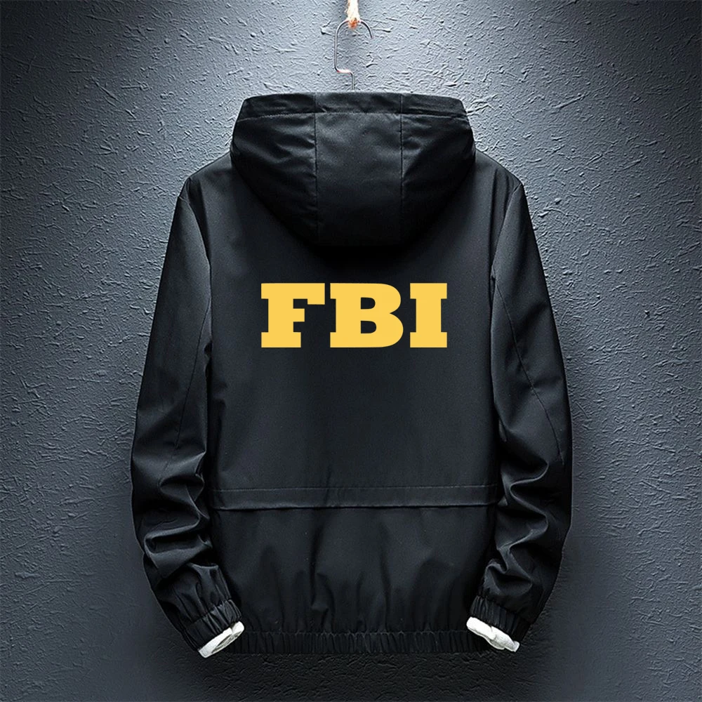 Мужская Новая весенне-осенняя модная толстовка с капюшоном и принтом ФБР 2021