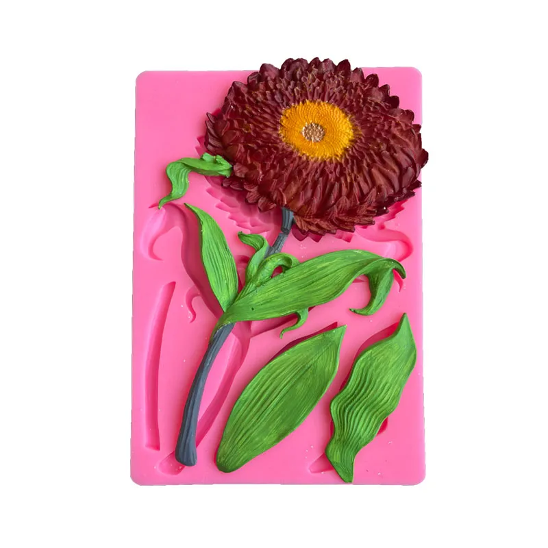 

Sunflower Decoration Fondant Cake Silicone Mold Chocolate Candy Molds Cookies Pastry Biscuits Mould DIY Cake Baking Tools