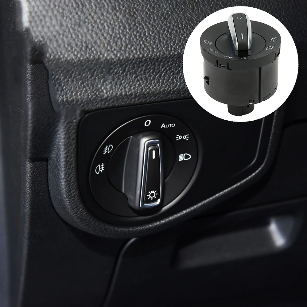 

5pcs Car Chrome Fuel Headlight Mirror Window Switches Set Fit For VW Eos Golf R32 GTI MK 5 6 V VI 5ND959565A 5ND959855 5K3959857