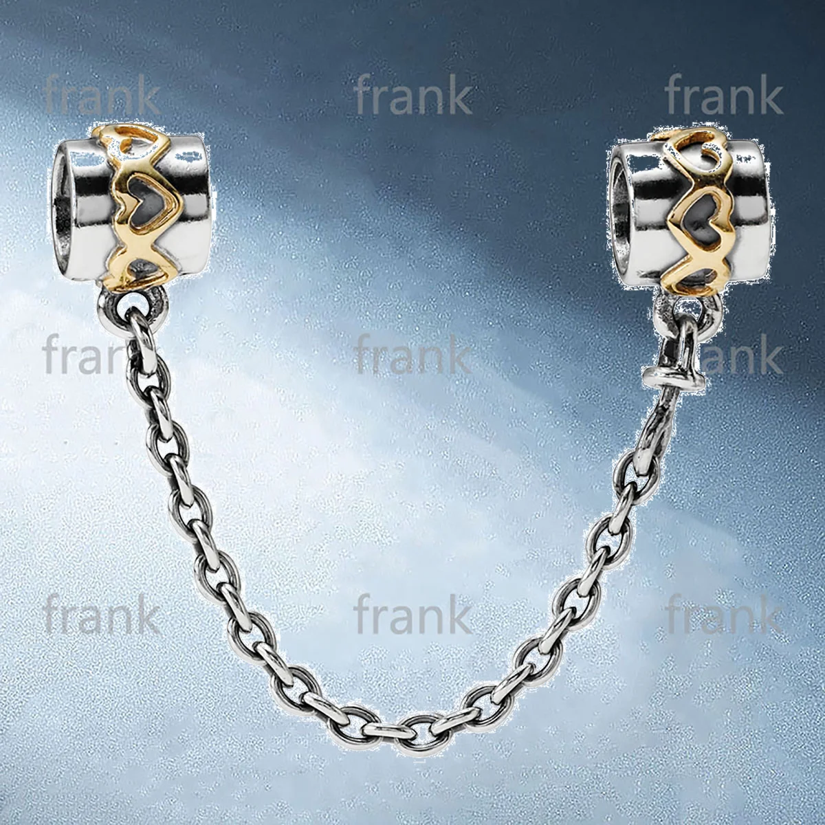 

790307 HEARTS SILVER SAFETY CHAIN