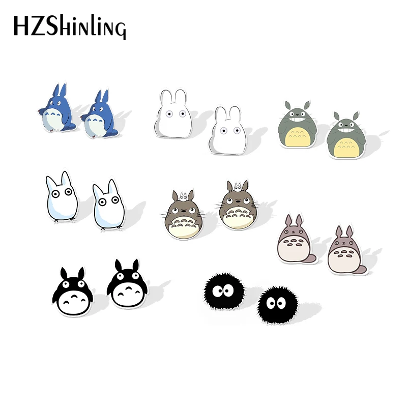 2019 Новинка с изображением героя мультфильма Мой сосед Тоторо акриловые серьги