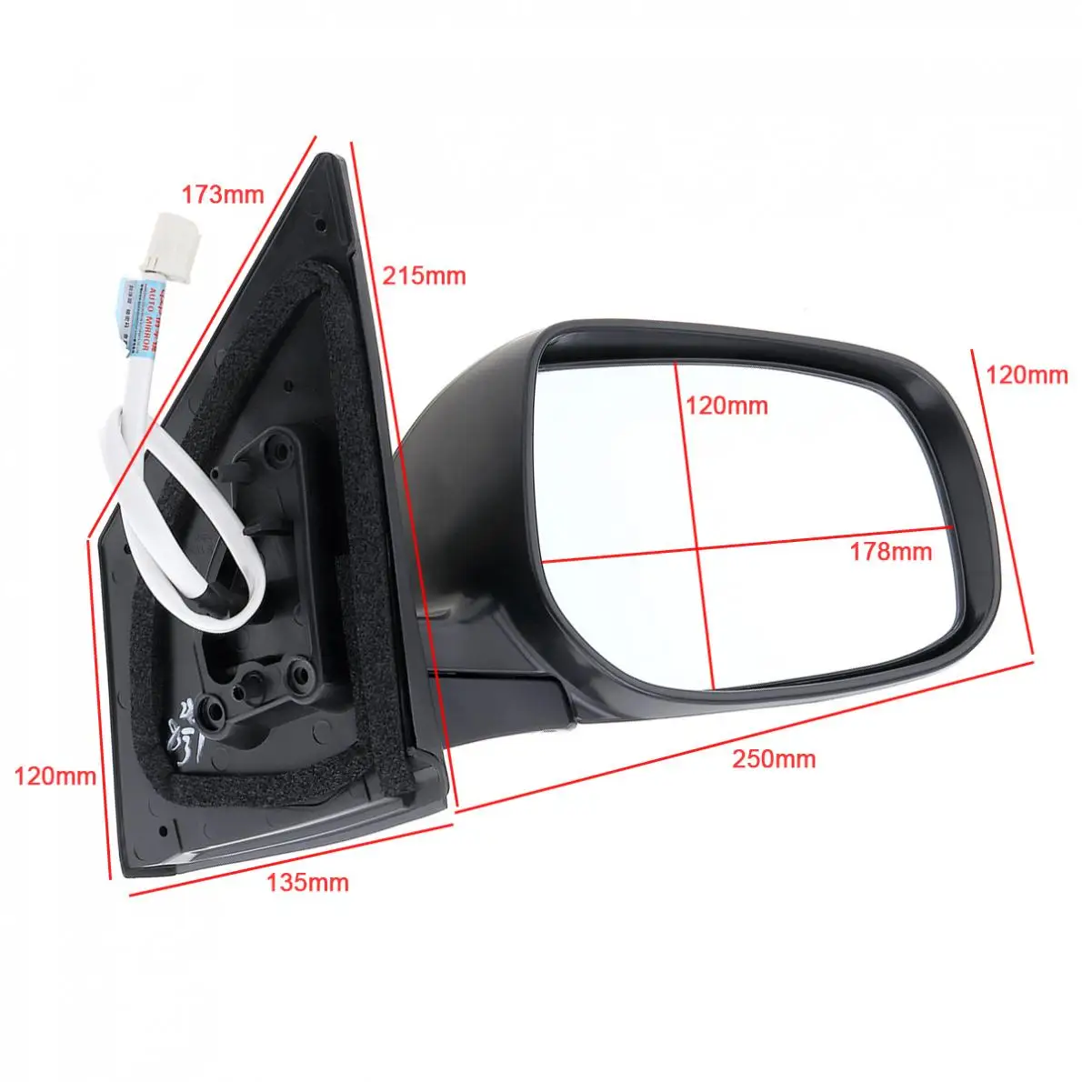 Несгибающееся прочное автомобильное правое боковое зеркало LH для 09 13 Toyota