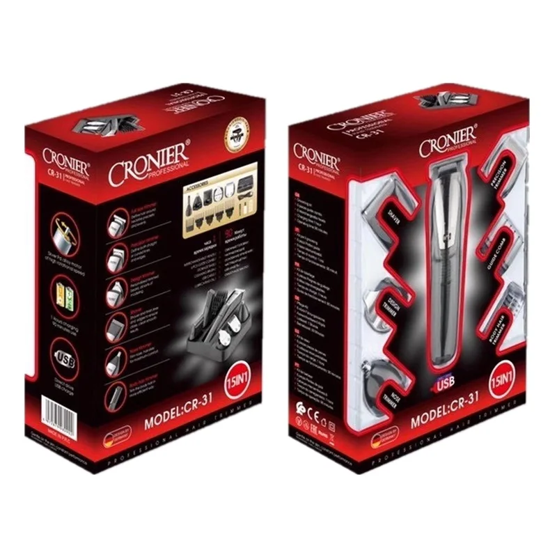 

Professional 6in1 washable hair trimmer beard electric clipper men trimer facial hair cutter machine haircut body grooming set