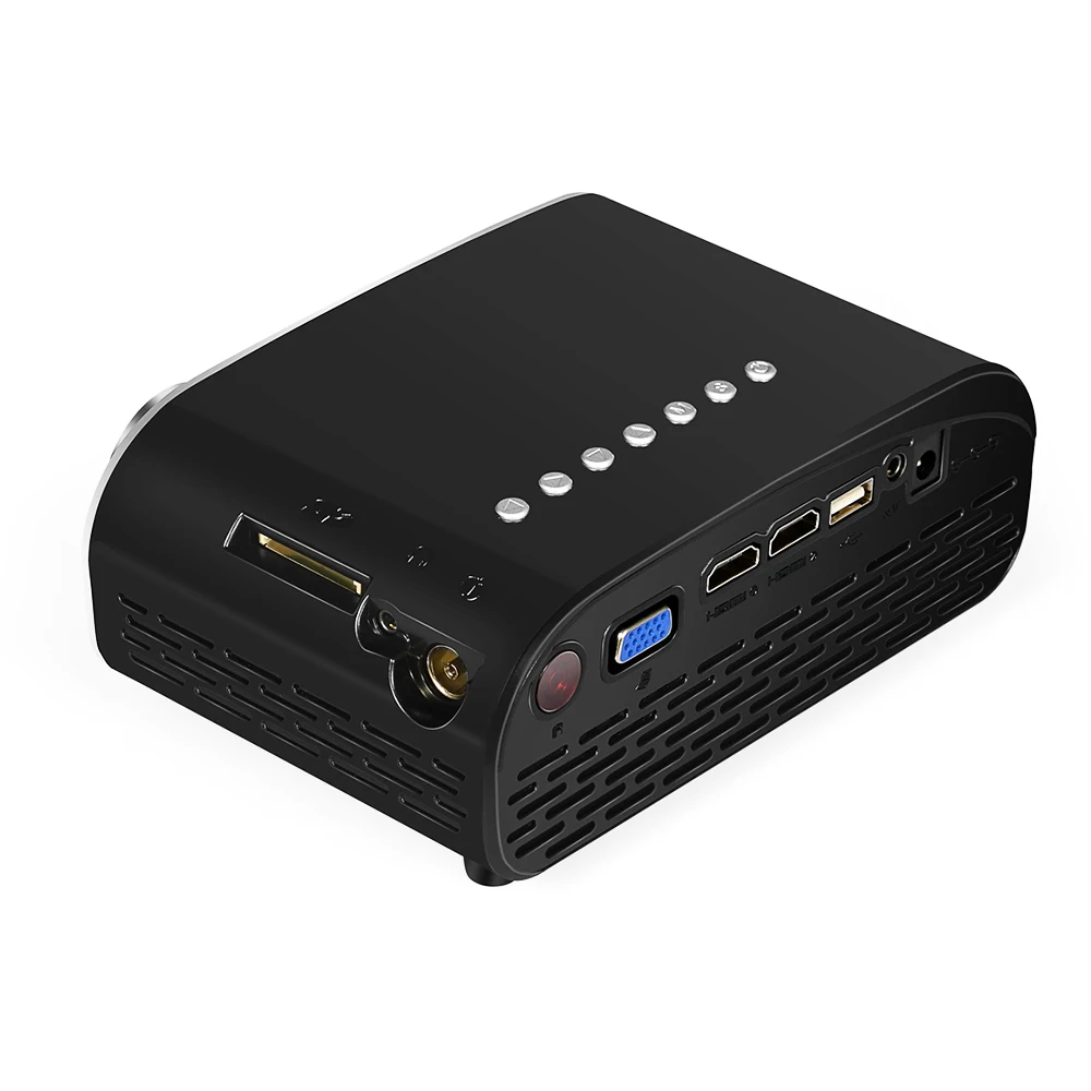 GP802A портативный умный проектор мультимедийный домашний USB TF AV медиаплеер Поддержка 1080P ЖК-проектор двойной HDMI порт кино