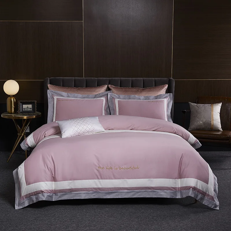 Роскошный комплект постельного белья из 100% египетского хлопка для отеля размер