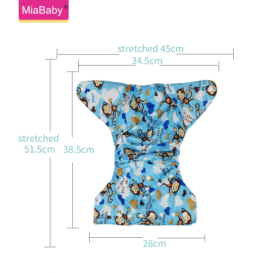 Моющиеся тканевые подгузники Miababy регулируемые детские доступны 0 2 года 3 15