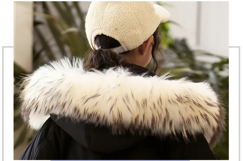 Зимняя теплая длинная куртка с хлопковой подкладкой и меховым воротником для