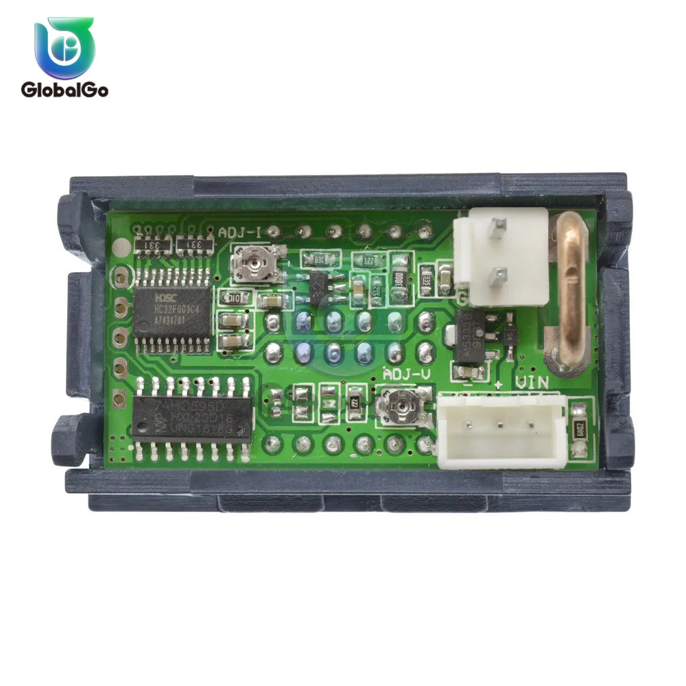 3 шт. Вольтметр Амперметр постоянного тока 100 в 200 10 А синий + красный светодиодный