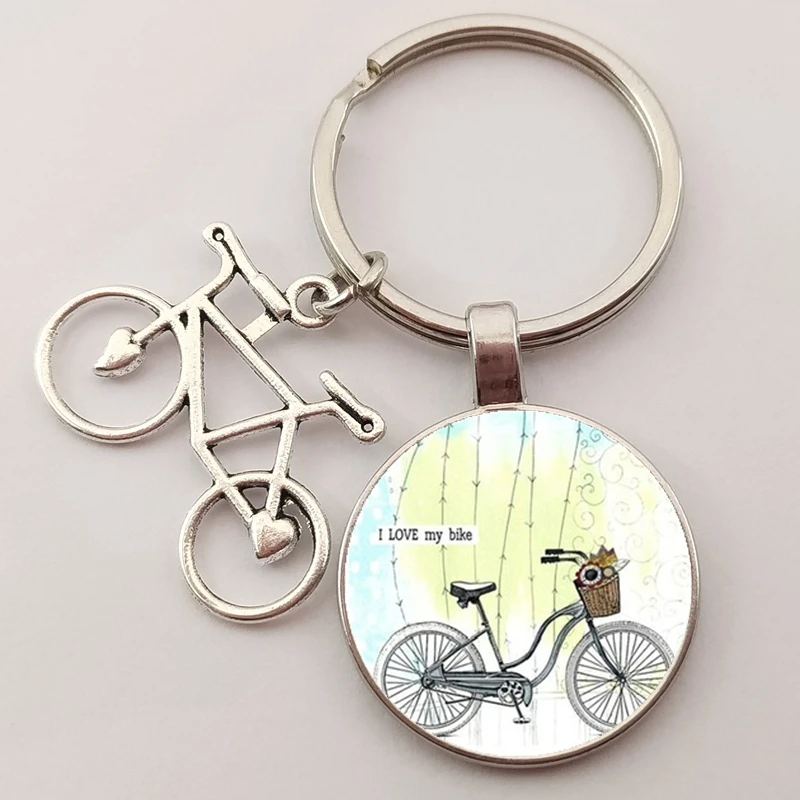 Брелок для ключей &quotЯ люблю велосипед&quot высококачественный ретро брелок с