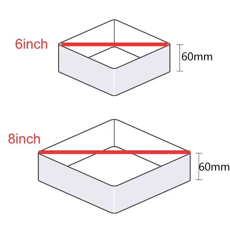 Резак из нержавеющей стали квадратная форма для мусса кольцо торта выпечки