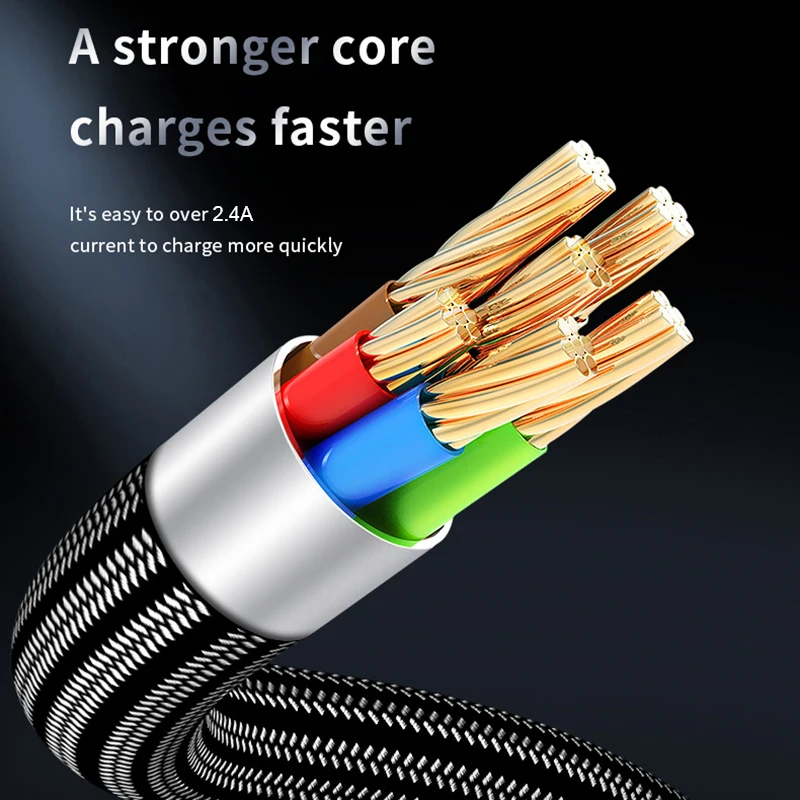 2.4A For iPhone USB fast Charger Cable for iPhone 13 12 11 Pro Max XS XR X 5 5S 6 6S 7 8 Plus 3A Fast Charging USB Data Cable