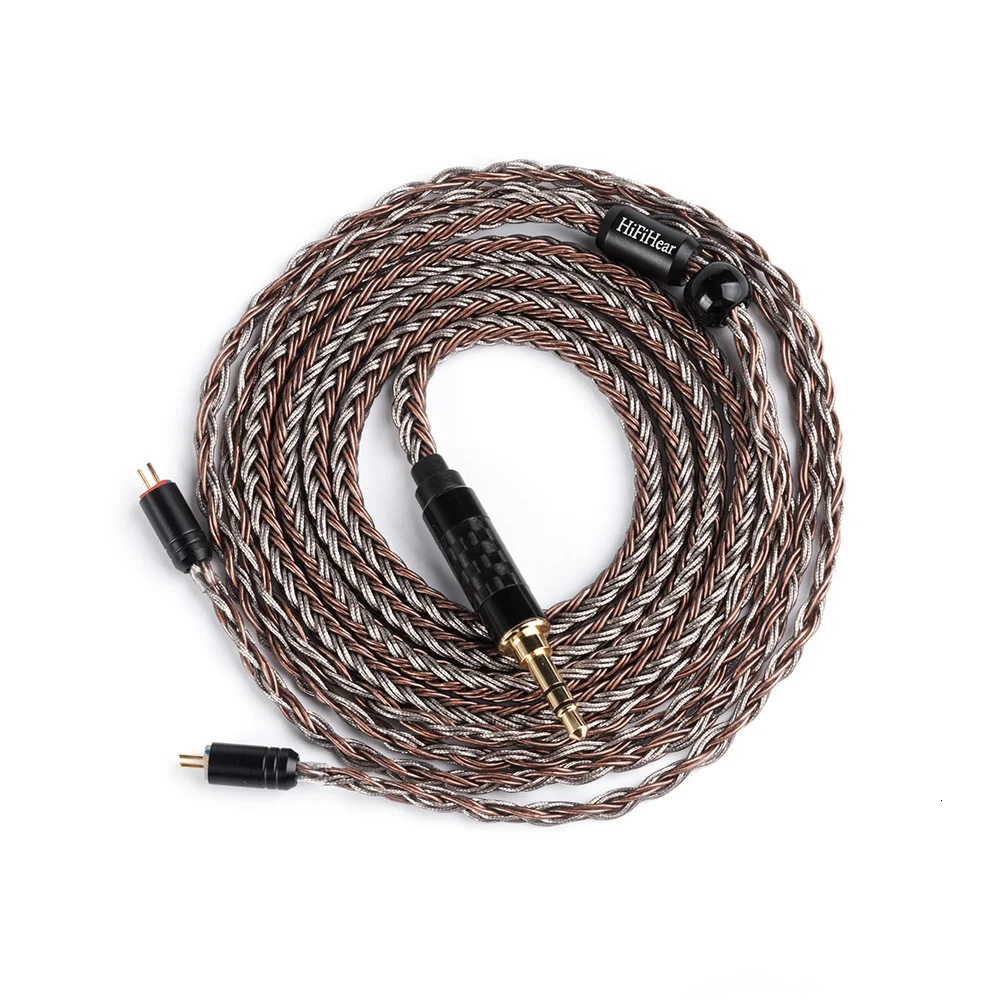 HiFiHear 16 Core посеребренный балансный кабель 2,5/3,5/4,4 мм с MMCX/2pin/QDCFor ZS10 Pro ZSX AS16 AS12 ZSN PRO C12 BLON BL-03