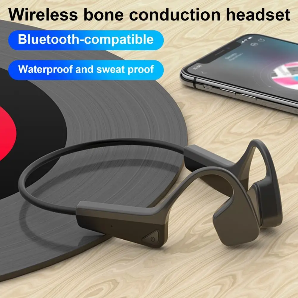 

V11 Bone Conduction Headphones Wireless Sports Earphone Bluetooth-Compatible Headset Hands-free With Microphone For Running