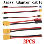 Штепсельная Вилка Amass XT90 на AS150, разъем dc5,5, 4 мм, переходник типа банан, Deans, 14AWG 22AWG, провод для радиоуправляемого двигателя Lipo ESC, дрона