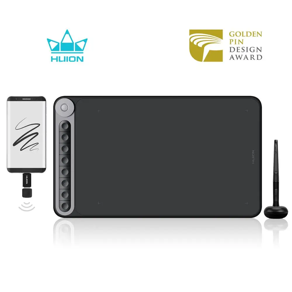 Графический планшет Huion Q620M, 8192 дюйма, беспроводной цифровой планшет для рисования + 8 программируемых кнопок