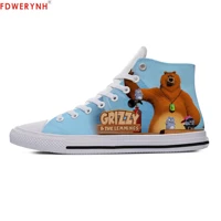 womens customized casual canvas shoes for grizzy and the lemmings high top shoes women breathable custom shoes